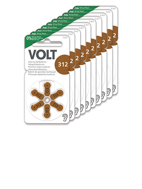 VOLT - Hörgerätebatterien Größe 312 | 10 Blister