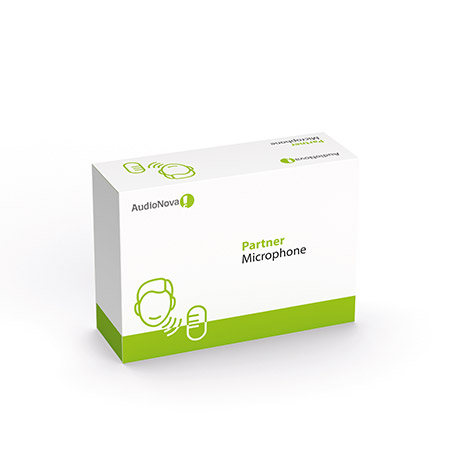 AudioNova - PartnerMic | Ansteckmikrofon für Hörgeräte, mit EU-Stecker