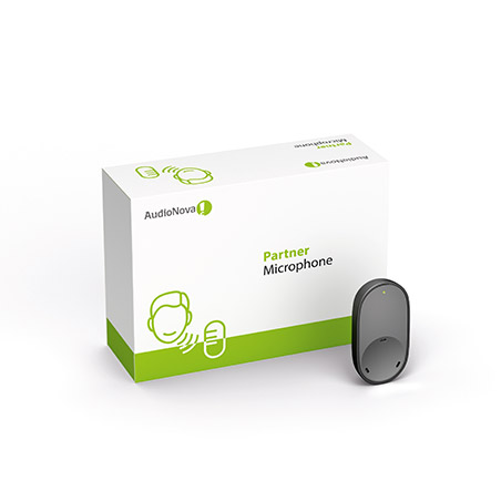 AudioNova - PartnerMic | Ansteckmikrofon für Hörgeräte, mit EU-Stecker